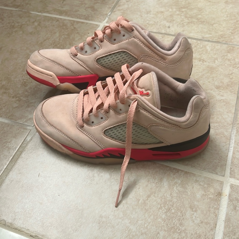 Stylish Women's Pink and Red Sneakers